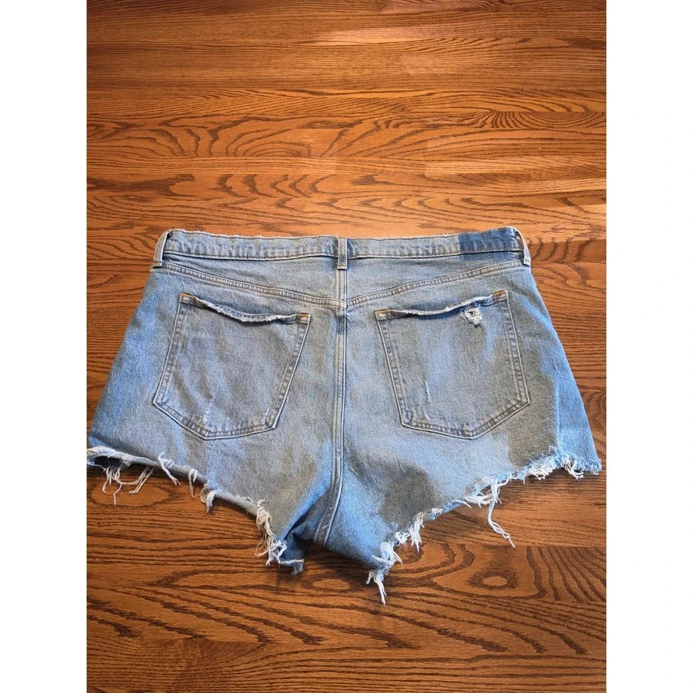 Abercrombie‎ & Fitch The Mom Short High Rise Denim Shorts Size 34/18